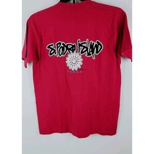 90s Vintage South Padre Island Texas Single Stitch T-Shirt Pink Medium